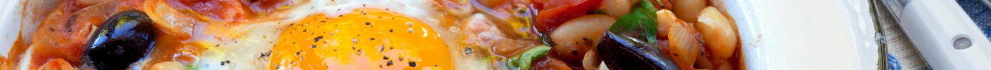 Huevos horneados con frijoles