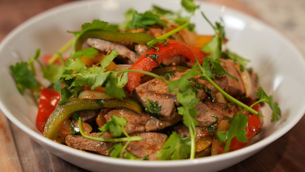 Sautéed Liver with Vegetables