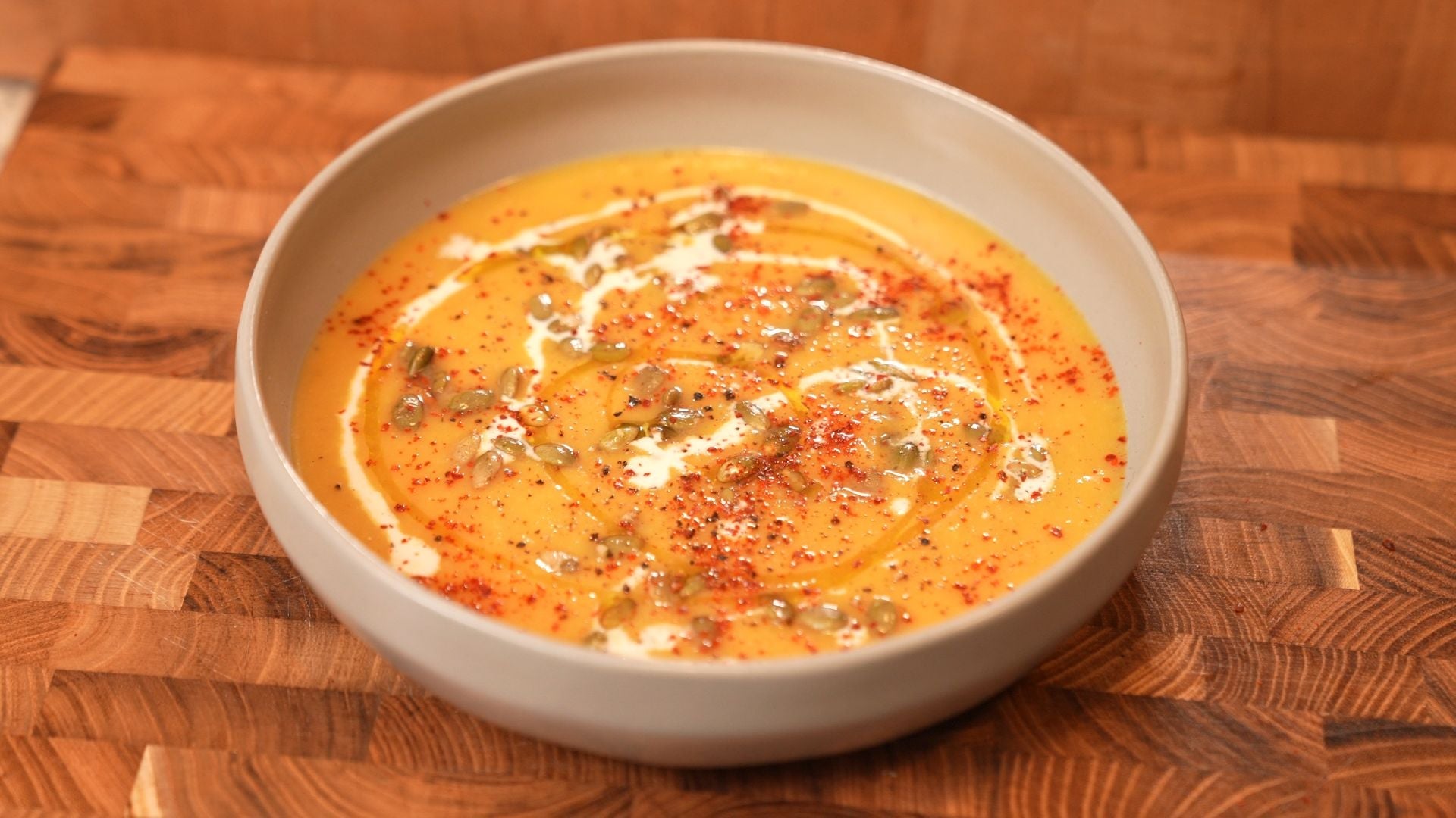 Sopa de Calabaza con Jengibre