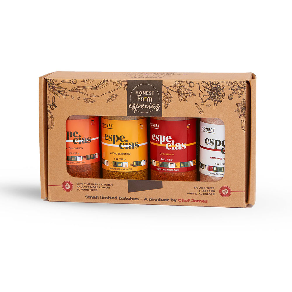 Chef James - Honest Farm Especias, Cooking Spices and Seasonings Set,  Latin-Inspired Seasonings and Spices for Cooking, Vegan and Gluten-Free  Herb