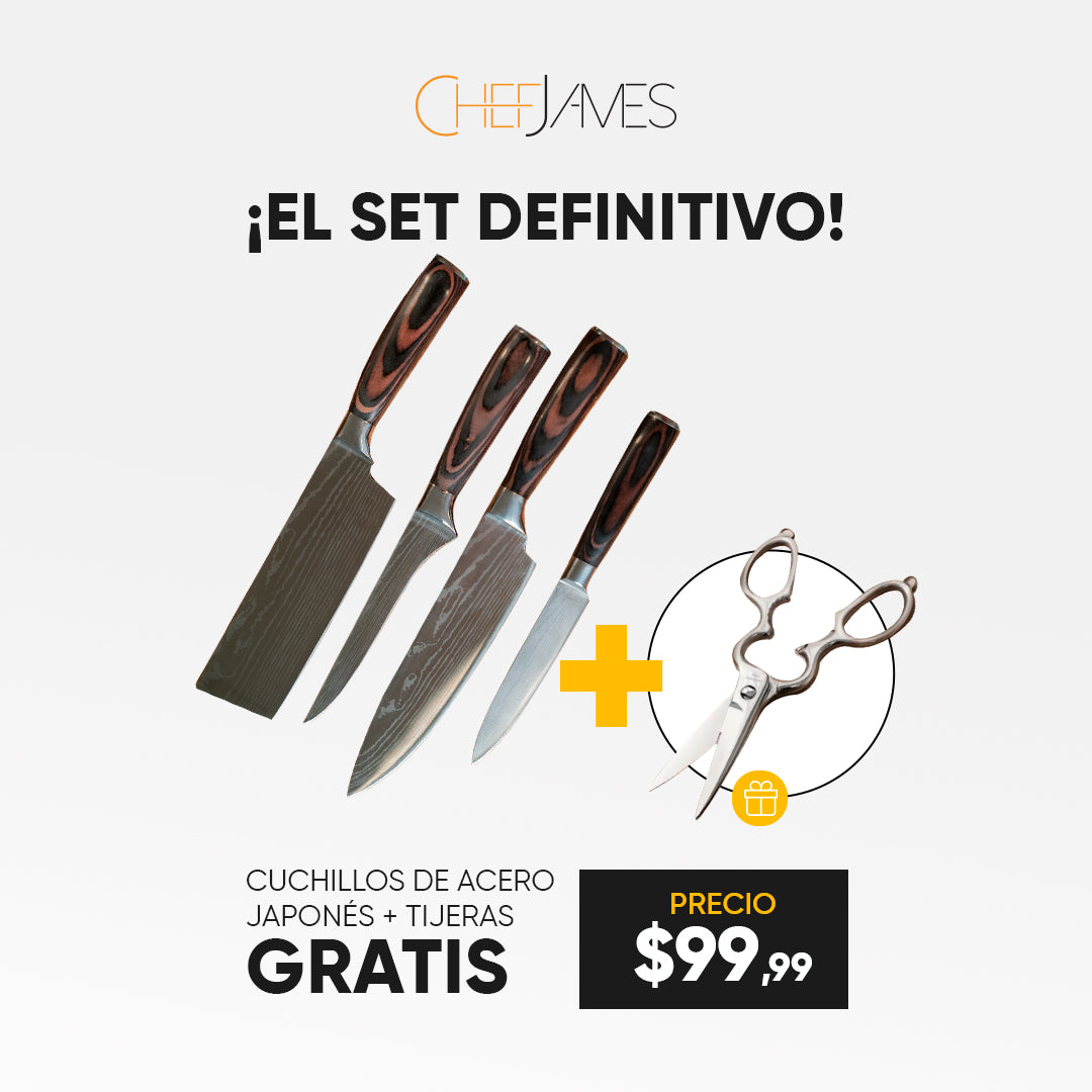 
                  
                    Chef James Professional Knife Set + Stainless Steel Multipurpose Scissors
                  
                