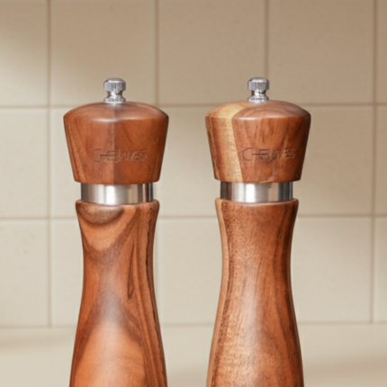 Wooden Salt & Pepper Grinder Set – Chef James