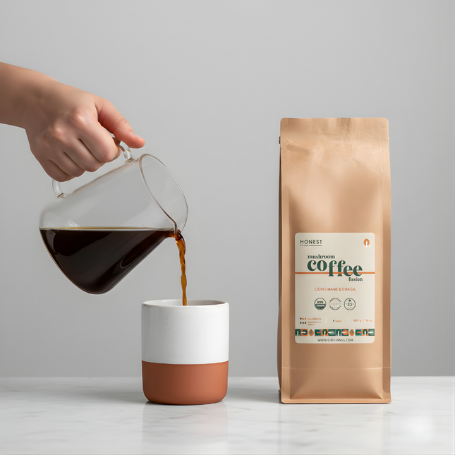 Mushroom Coffee Fusion - Lion’s Mane & Chaga 16oz