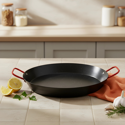 15” Carbon Steel Nonstick Paella Pan – Approved by Chef James