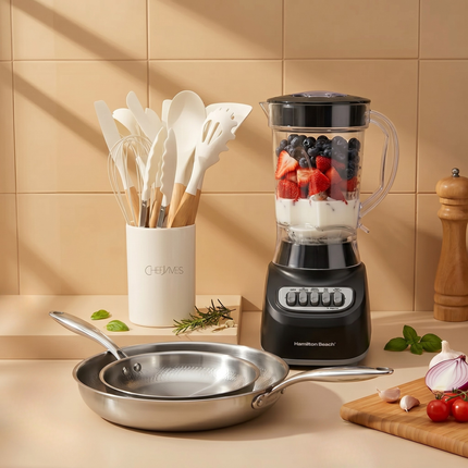 Mother’s Day Special: Titanium Pan Set + Utensils + Blender – Free Shipping